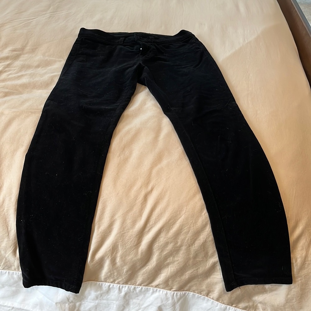 J Brand black velvet pants. Size 26.